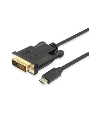 Equip 133468 adaptador de cable de vídeo 1,8 m USB Tipo C DVI-D Negro