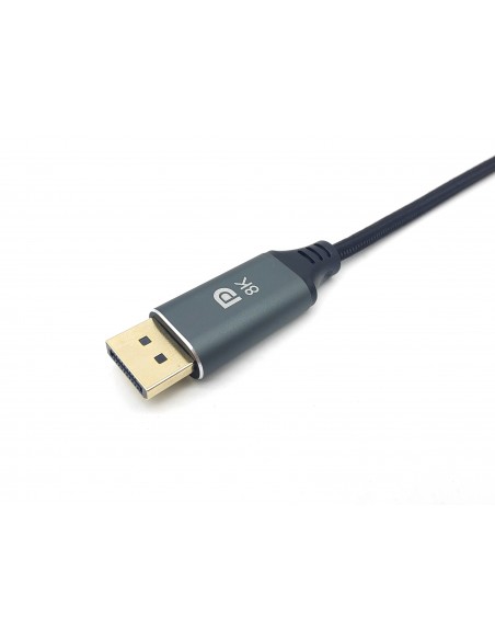 Equip 133423 adaptador de cable de vídeo 3 m USB Tipo C DisplayPort Gris
