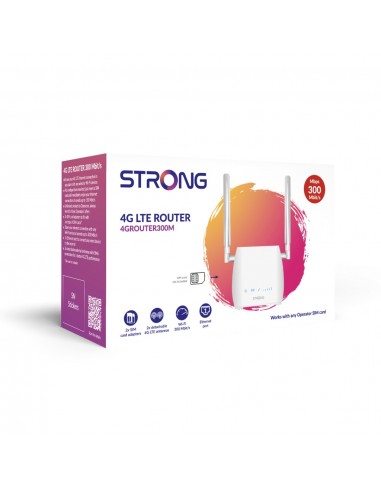 Strong 300M router inalámbrico Ethernet rápido Banda única (2,4 GHz) 4G Blanco
