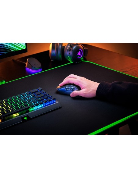 Razer Naga V2 Pro ratón mano derecha RF Wireless + Bluetooth + USB Type-C Óptico 30000 DPI
