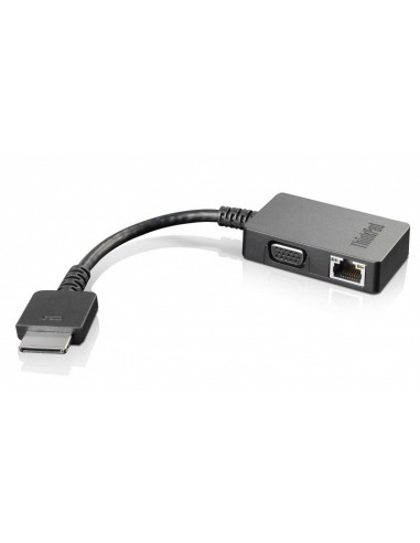 Lenovo 4X90J31060 cambiador de género para cable OneLink+ VGA RJ45 Negro