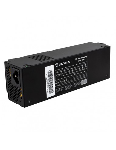 UNYKAch ITX 150 unidad de fuente de alimentación 150 W 20+4 pin ATX Flex ATX Negro