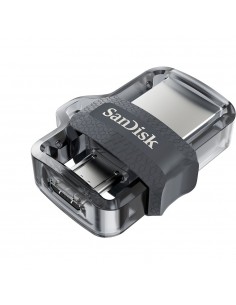 SanDisk Ultra Dual m3.0 unidad flash USB 32 GB USB Type-A   Micro-USB 3.2 Gen 1 (3.1 Gen 1) Negro, Plata, Transparente 2