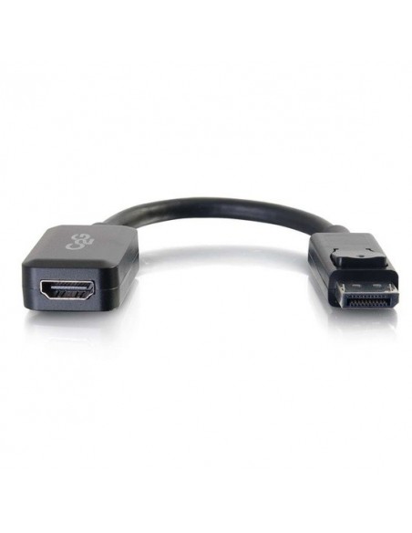 C2G Adaptador convertidor de DisplayPort™ macho a HDMI hembra, 20 cm, negro