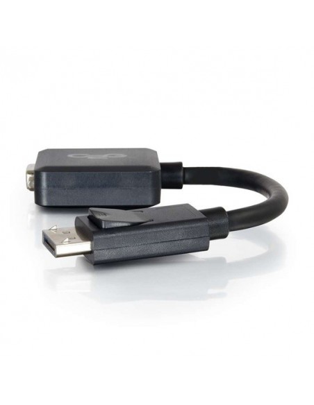 C2G Adaptador convertidor activo de DisplayPort™ macho a VGA hembra, 20 cm, negro