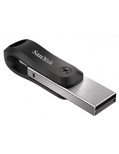 SanDisk iXpand unidad flash USB 64 GB USB Type-A   Lightning 3.2 Gen 2 (3.1 Gen 2) Negro, Plata