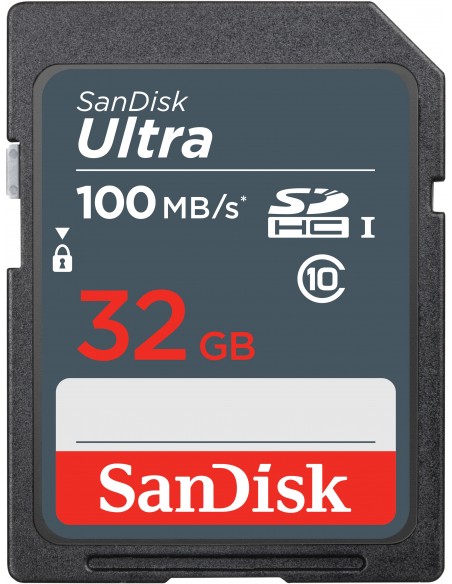 SanDisk Ultra 32GB SDHC Mem Card 100MB s UHS-I Clase 10