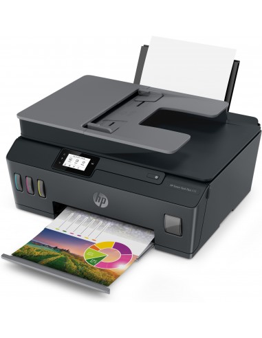 HP Smart Tank Plus Impresora multifunción inalámbrica 570, Color, Impresora para Hogar, Impresión, escaneado, copia, AAD,
