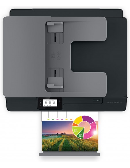 HP Smart Tank Plus Impresora multifunción inalámbrica 570, Color, Impresora para Hogar, Impresión, escaneado, copia, AAD,