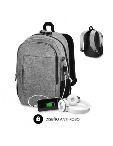 SUBBLIM Mochila para Portátil Urban Lock Backpack 16" Grey