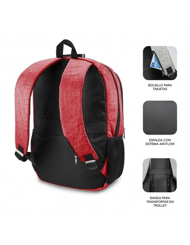 SUBBLIM Mochila para Portátil Urban Lock Backpack 16" Red