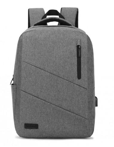 SUBBLIM City Backpack Mochila para portátil 15.6", Poliéster Oxford, Gris