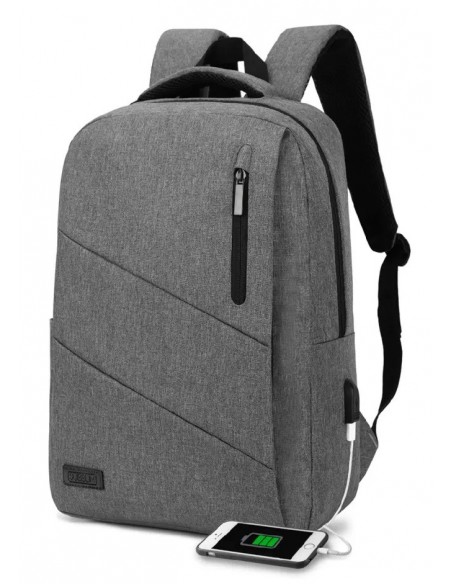 SUBBLIM City Backpack Mochila para portátil 15.6", Poliéster Oxford, Gris