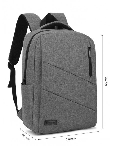 SUBBLIM City Backpack Mochila para portátil 15.6", Poliéster Oxford, Gris SUBBLIM City Backpack Mochila para portátil 15.6", Poliéster Oxford, Gris