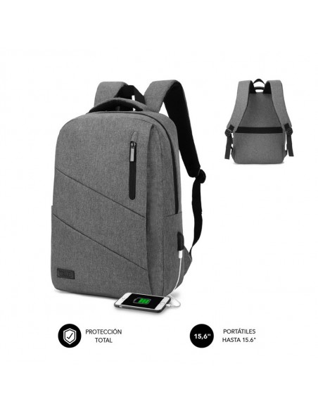SUBBLIM City Backpack Mochila para portátil 15.6", Poliéster Oxford, Gris SUBBLIM City Backpack Mochila para portátil 15.6", Poliéster Oxford, Gris