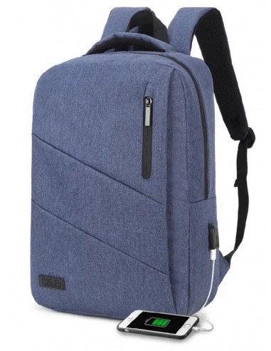 SUBBLIM City Backpack Mochila para portátil 15.6", Poliéster Oxford, Azul