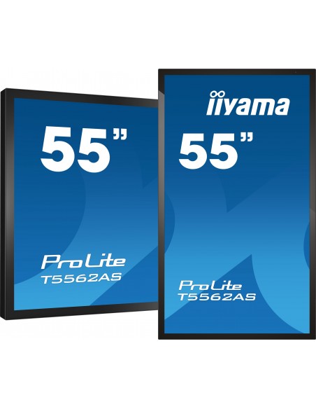 iiyama T5562AS-B1 pantalla de señalización Panel plano interactivo 138,7 cm (54.6") VA 500 cd   m² 4K Ultra HD Negro Pantalla