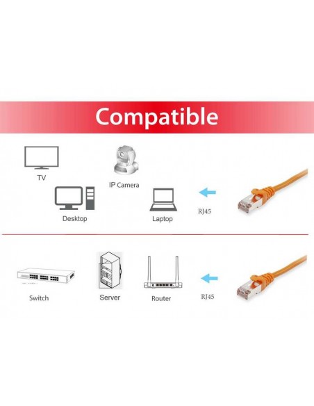 Equip 605573 cable de red Naranja 0,25 m Cat6 S FTP (S-STP)