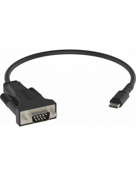 Vision TC-USBCSER BL cable de serie Negro RS-232 USB-C