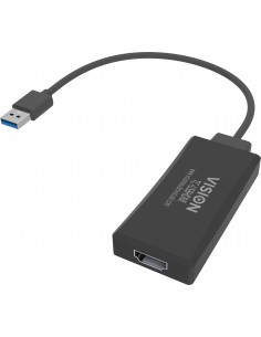 Vision TC-USBHDMI Adaptador gráfico USB 1920 x 1080 Pixeles Negro