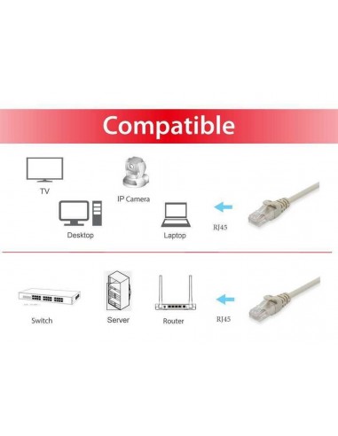 Equip 625410 cable de red Beige 1 m Cat6 U UTP (UTP)