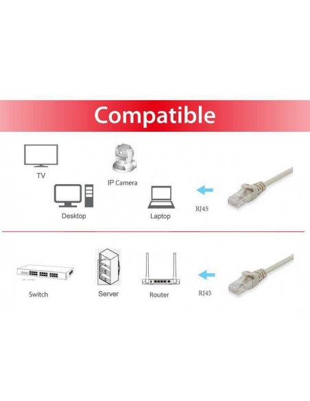 Equip 625410 cable de red Beige 1 m Cat6 U UTP (UTP)