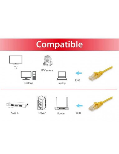 Equip 625463 cable de red Amarillo 0,25 m Cat6 U UTP (UTP)