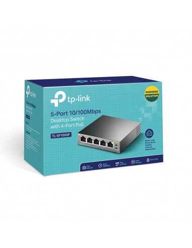 TP-Link TL-SF1005P switch No administrado Fast Ethernet (10 100) Energía sobre Ethernet (PoE) Negro