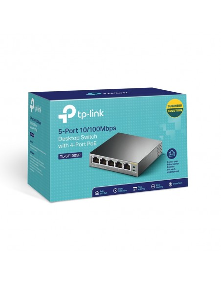 TP-Link TL-SF1005P switch No administrado Fast Ethernet (10 100) Energía sobre Ethernet (PoE) Negro