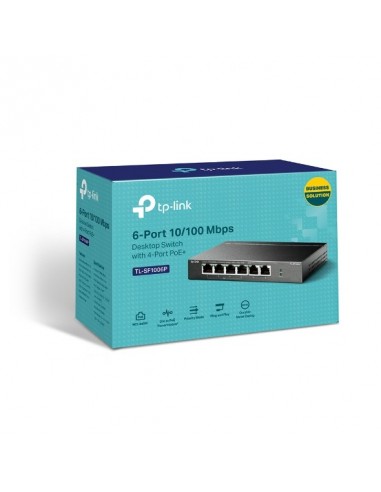 TP-Link TL-SF1006P switch No administrado Fast Ethernet (10 100) Energía sobre Ethernet (PoE) Negro