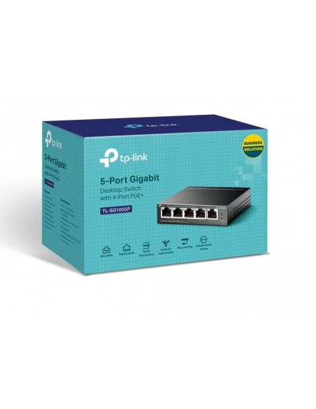 TP-Link TL-SG1005P switch No administrado Gigabit Ethernet (10 100 1000) Energía sobre Ethernet (PoE) Negro