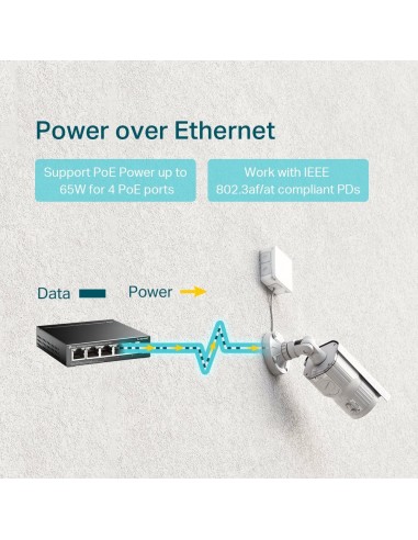 TP-Link TL-SG1005P switch No administrado Gigabit Ethernet (10 100 1000) Energía sobre Ethernet (PoE) Negro