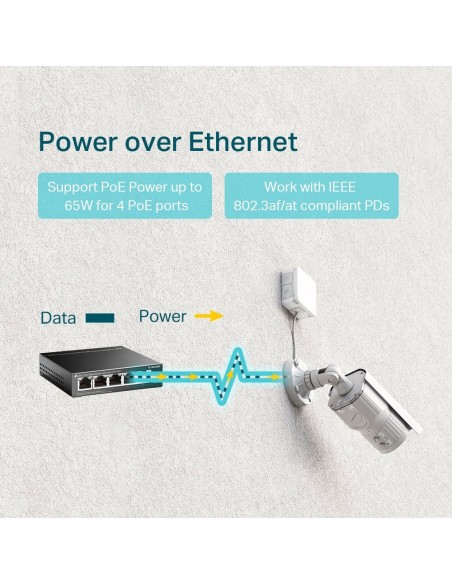TP-Link TL-SG1005P switch No administrado Gigabit Ethernet (10 100 1000) Energía sobre Ethernet (PoE) Negro