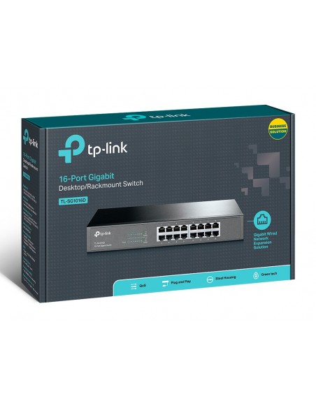 TP-Link TL-SG1016D switch No administrado L2 Gigabit Ethernet (10 100 1000) Negro