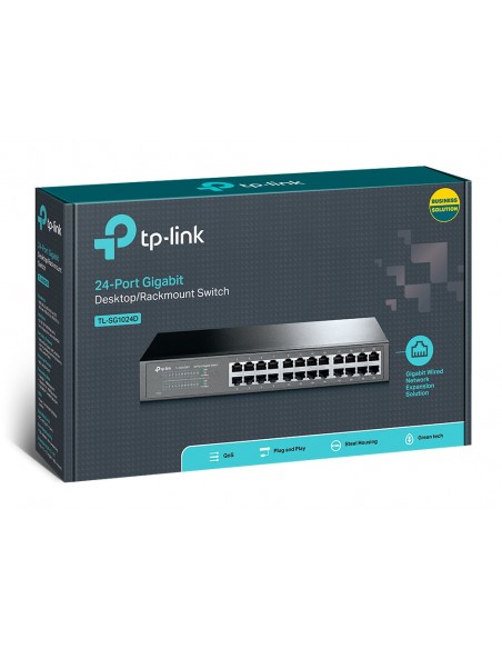TP-Link TL-SG1024D switch No administrado Gigabit Ethernet (10 100 1000) Gris