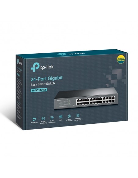 TP-Link TL-SG1024DE switch Gestionado L2 Gigabit Ethernet (10 100 1000) Negro