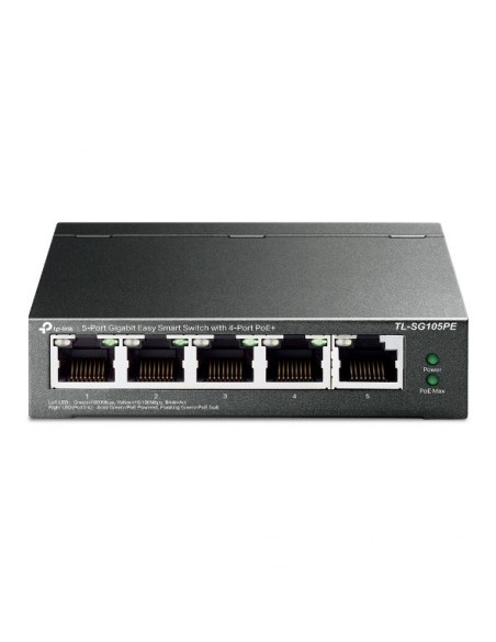 TP-Link TL-SG105PE switch Gestionado L2 Gigabit Ethernet (10 100 1000) Energía sobre Ethernet (PoE) Negro