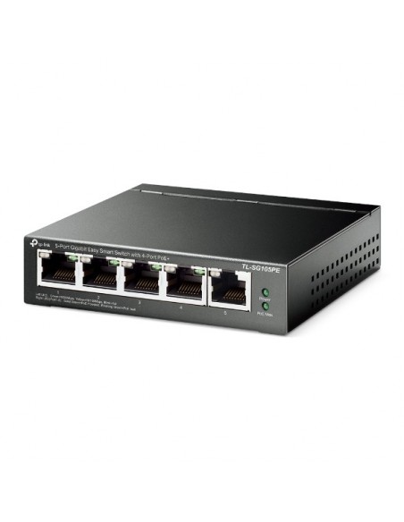 TP-Link TL-SG105PE switch Gestionado L2 Gigabit Ethernet (10 100 1000) Energía sobre Ethernet (PoE) Negro