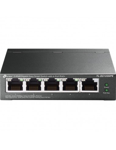 TP-Link TL-SG105MPE switch L2 Gigabit Ethernet (10 100 1000) Energía sobre Ethernet (PoE) Negro