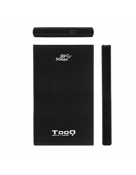 TooQ TQE-2522B caja para disco duro externo Caja de disco duro (HDD) Negro 2.5"