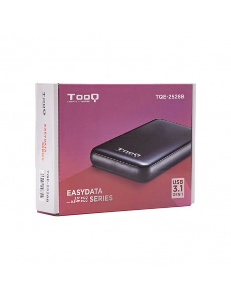 TooQ Caja externa para discos duros 2.5" SATA I II III a USB 3.1 Gen1 con UASP