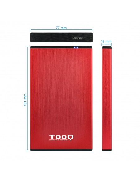 TooQ TQE-2527R caja para disco duro externo Caja de disco duro (HDD) Negro, Rojo 2.5" TooQ TQE-2527R caja para disco duro externo Caja de disco duro (HDD) Negro, Rojo 2.5"