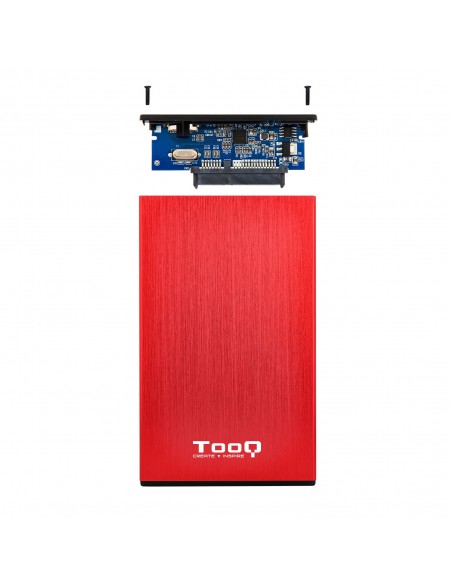 TooQ TQE-2527R caja para disco duro externo Caja de disco duro (HDD) Negro, Rojo 2.5"