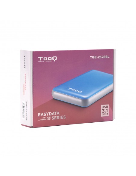 TooQ Caja externa para discos duros 2.5" SATA I II III a USB 3.1 Gen1 con UASP