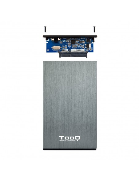 TooQ TQE-2527G caja para disco duro externo Caja de disco duro (HDD) Negro, Gris 2.5"