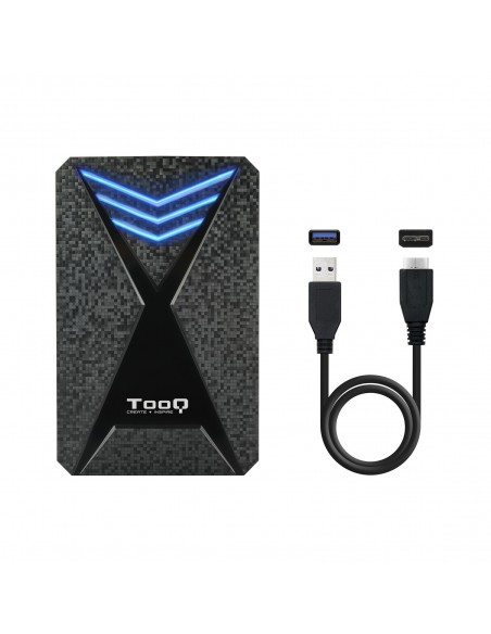 TooQ TQE-2550BL caja para disco duro externo Carcasa de disco duro SSD Negro 2.5"