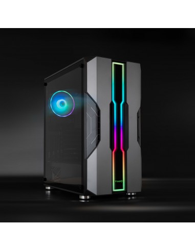 TooQ Caja Semitorre Gaming TQGCC103-B “NIGHTCITY” Negra