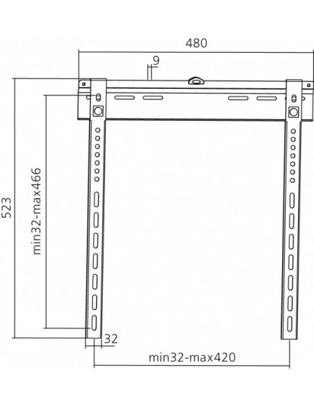 Equip 650320 soporte para TV 139,7 cm (55") Negro