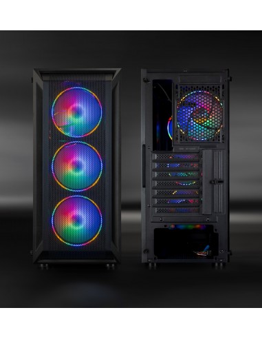 TooQ Caja Semitorre Gaming Ragnärok, Negra