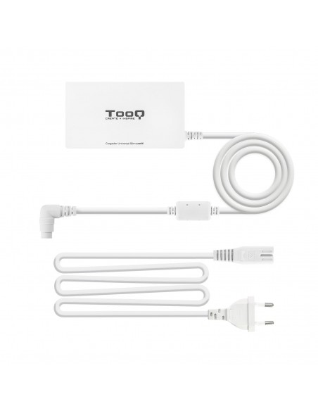 TooQ Cargador automático universal slim multi tensión para portátil 100W con USB 2A y 9 conectores